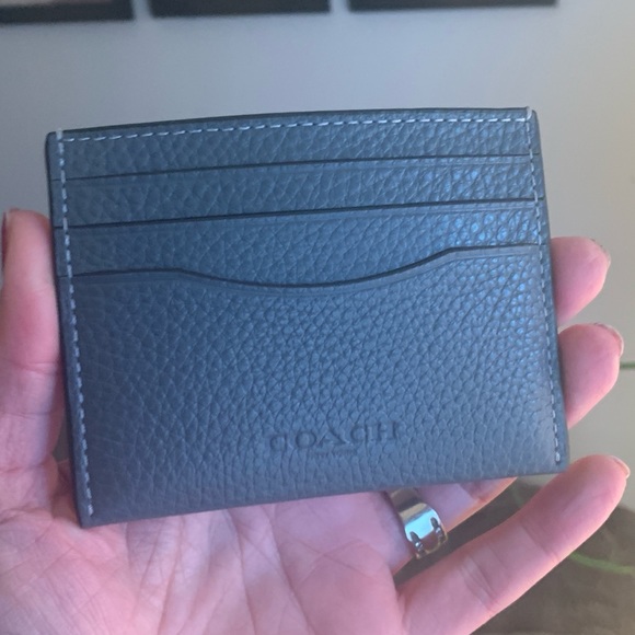 Authentic COACH Refined Pebbled Leather slim card case/ID - Picture 2 of 7